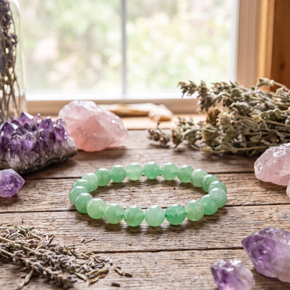Bracelet Aventurine Verte — Ouvrir la chance