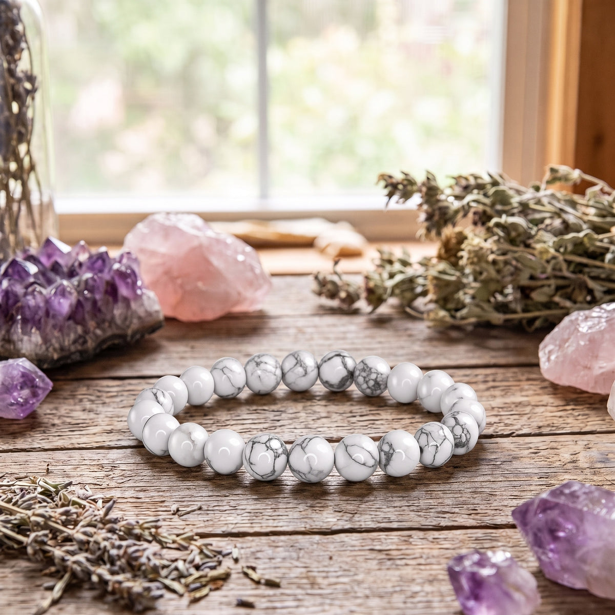 Bracelet Turquoise Blanche — Retrouver le silence intérieur