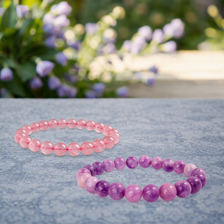 Coffret « Reviens à toi » — Quartz rose + Lépidolite (duo)