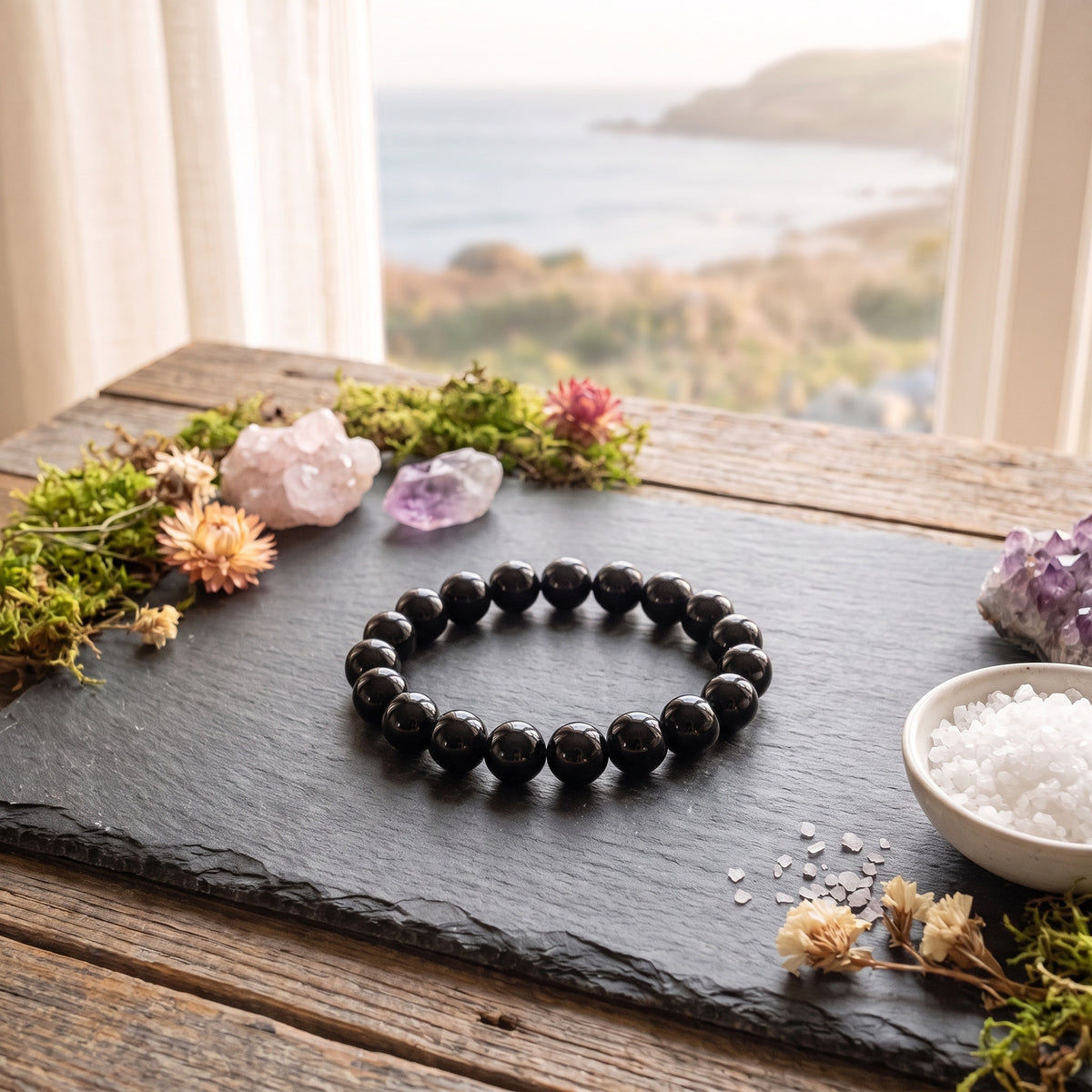 Bracelet Agate Noire — Couper le négatif