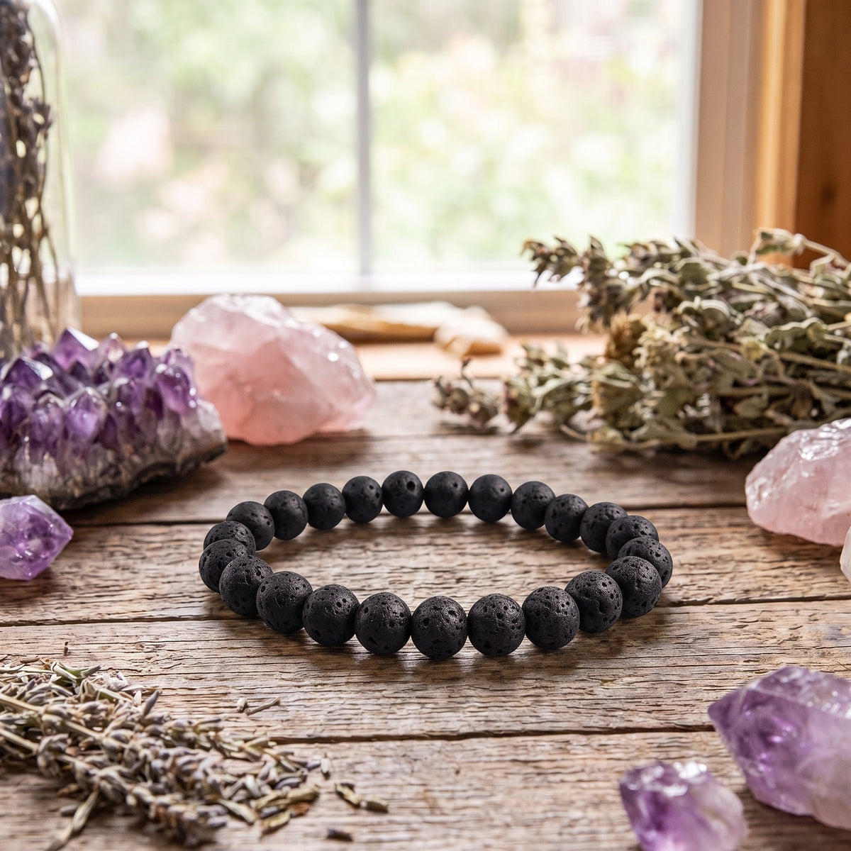 Bracelet Pierre de Lave — S'ancrer, ritualiser
