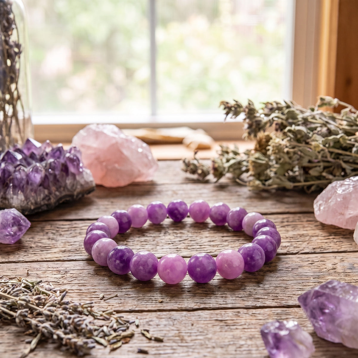 Bracelet Lépidolite — Apaiser le mental