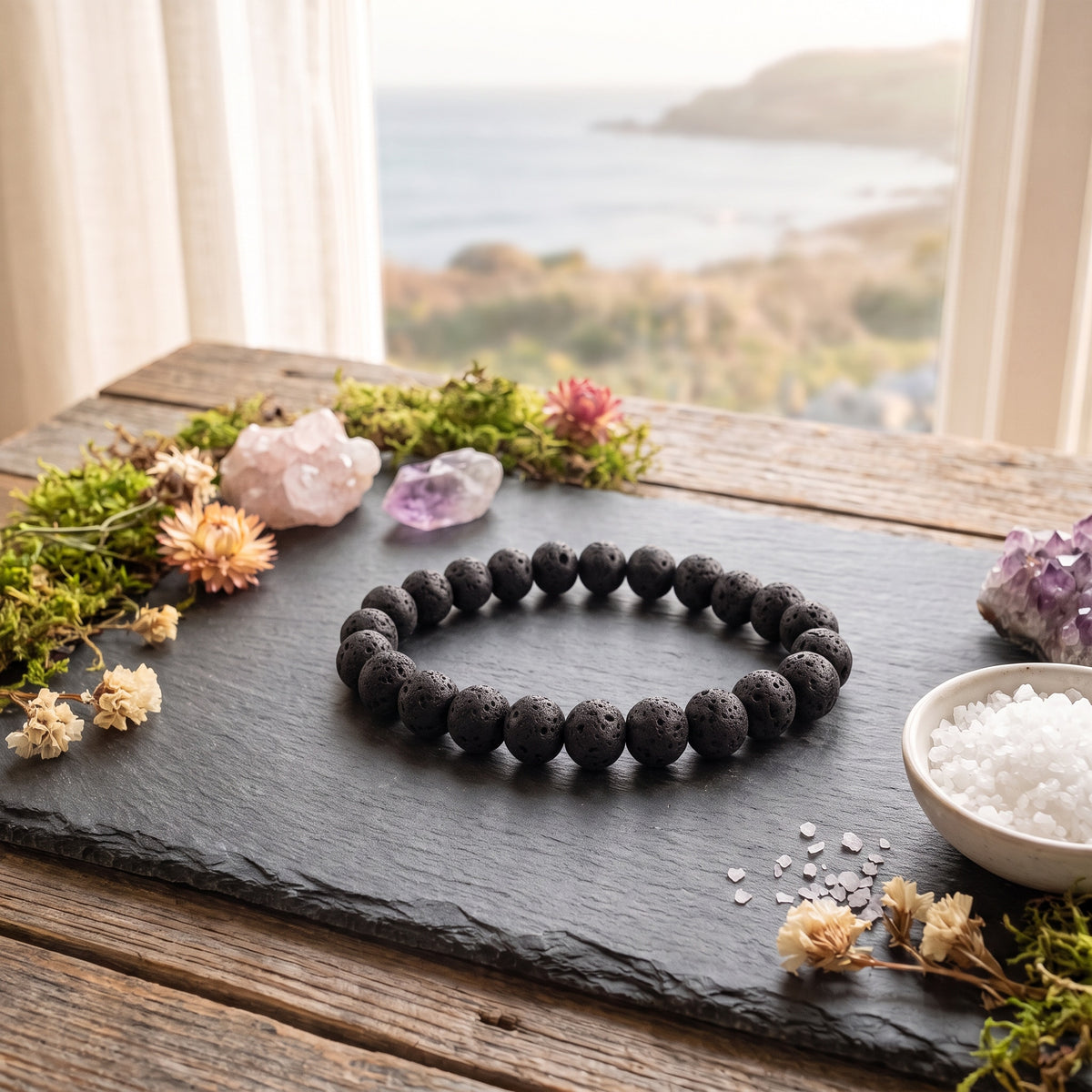Bracelet Pierre de Lave — S'ancrer, ritualiser