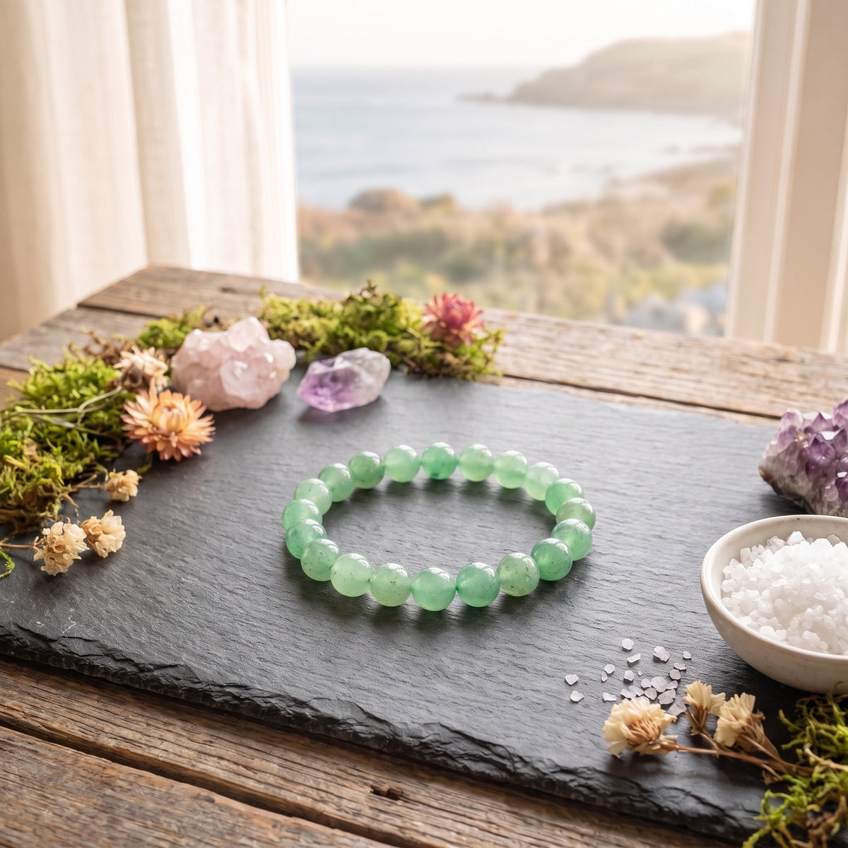 Bracelet Aventurine Verte — Ouvrir la chance